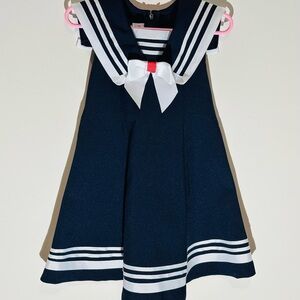 Navy Blue Sailor Dress for Kids